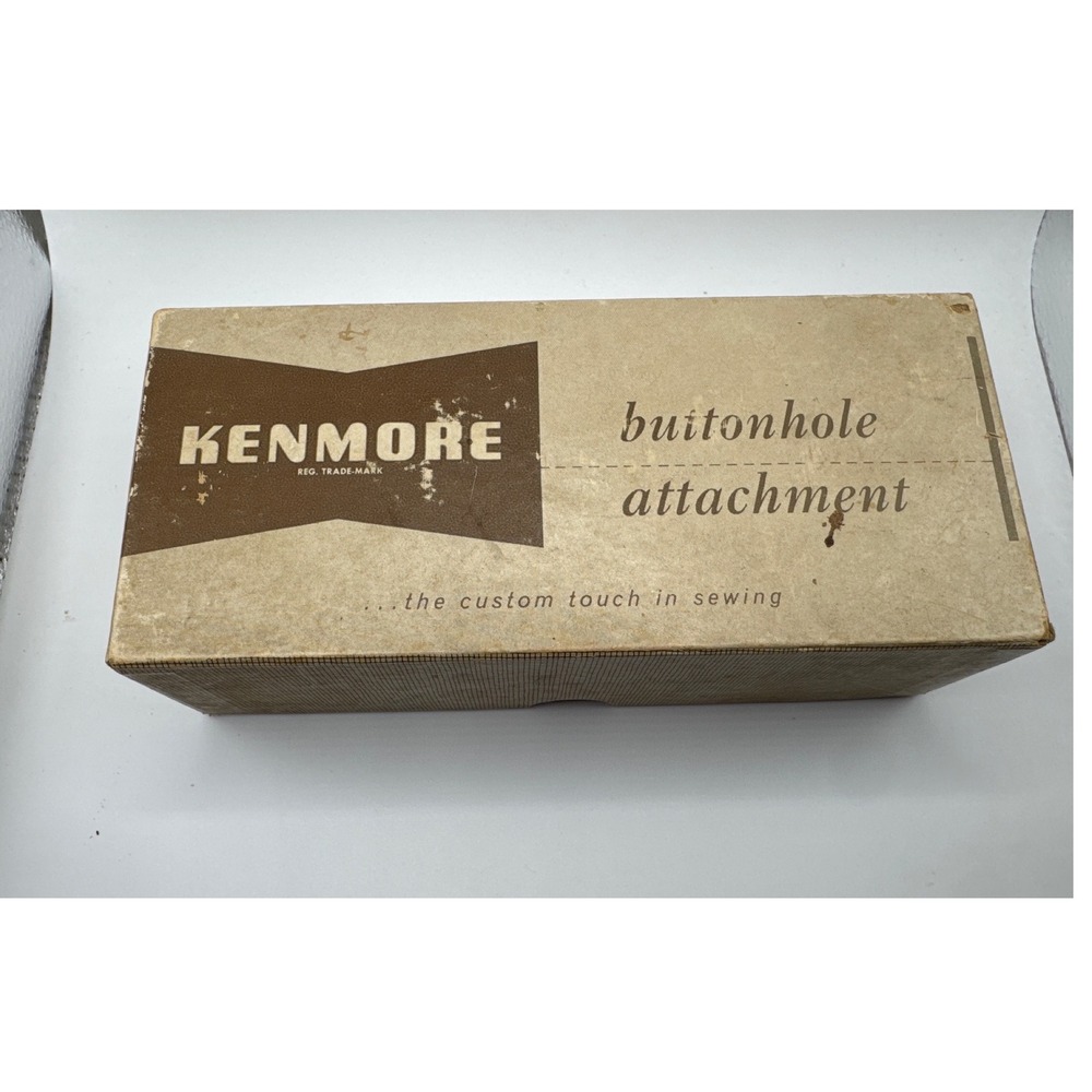 Vintage Kenmore Buttonhole Attachment 607.66 Sears Roebuck USA with Case Manual